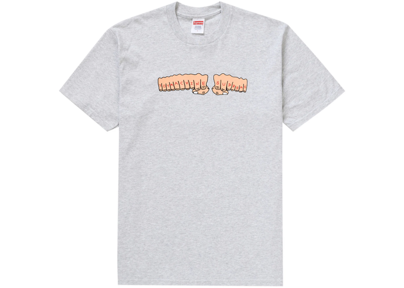 Supreme x Toy Machine Fist T-Shirt - Ash Grey (SS24)