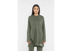 The Giving Movement Oversized Modest Top - Clay