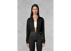 The Giving Movement Regular Fit Striped Cropped Jacket - Pitch Black