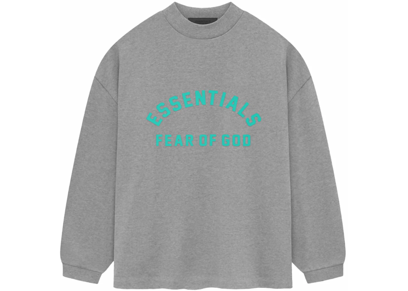 Fear of God Essentials Heavy Jersey Long Sleeve T-Shirt - Dark Heather Oatmeal (FW23)