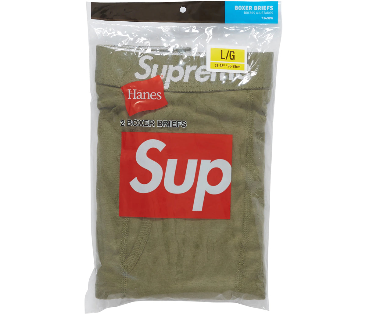 Supreme Hanes Boxer Briefs (2 Pack) Olive