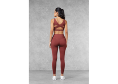 The Giving Movement 24 inch High Rise Leggings - Dusky Maroon