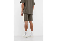 The Giving Movement 7 inch Regular Fit Striped Track Shorts - Truffle