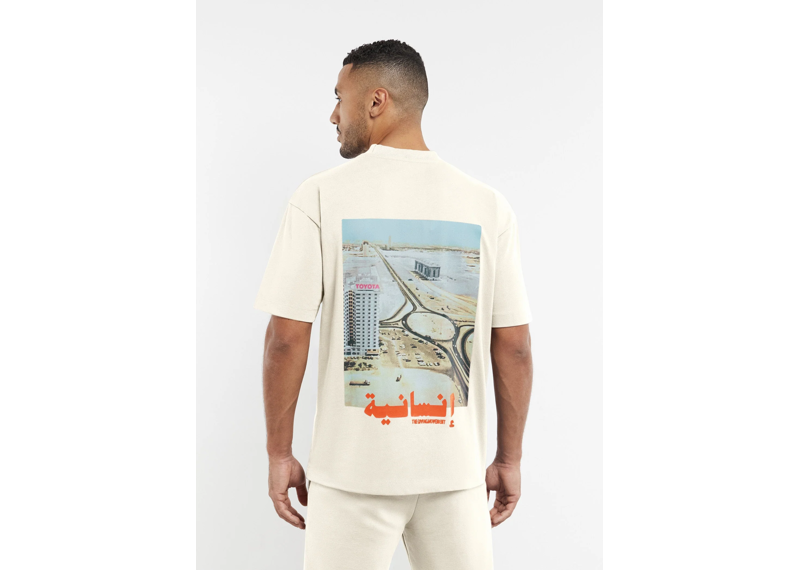 The Giving Movement Oversized Landscape Print T-Shirt - Ivory