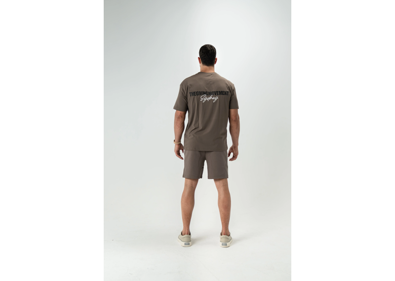 The Giving Movement Sydney Print Oversized T-Shirt - Truffle