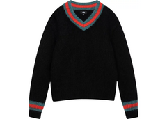 Stussy Mohair Tennis Sweater - Black