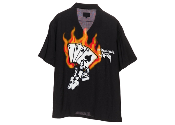 Stussy Card Rayon Shirt Black – The Good Kid