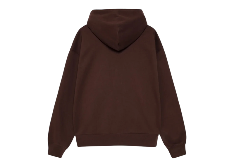 NIKE X STUSSY STONE WASHED FLEECE ZIP HOODIE - DARK CINDER