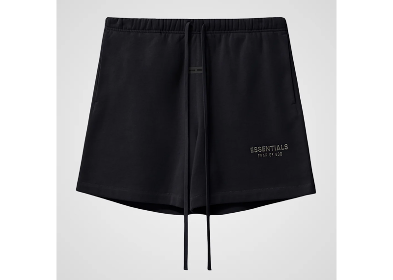 Fear of God Essentials Fleece Shorts -  Jet Black (SS25)