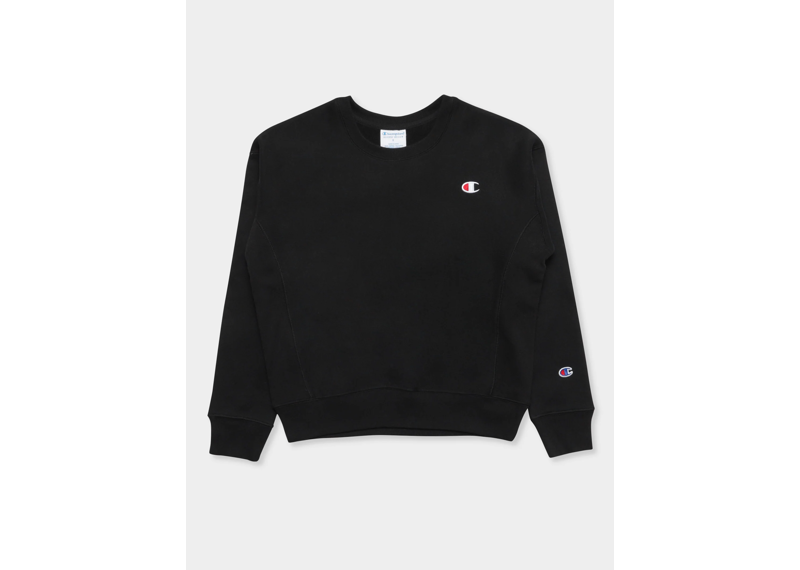 Reverse Weave Crewneck - Black