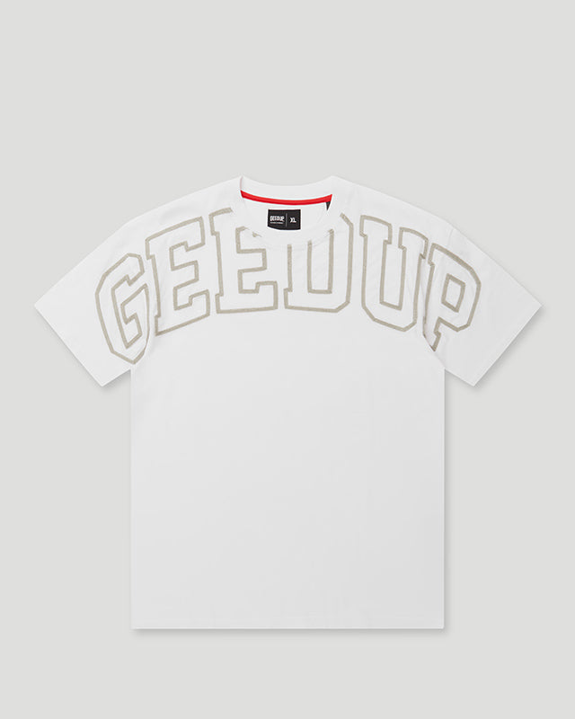 Geedup Co Team Logo T-Shirt - White/Grey