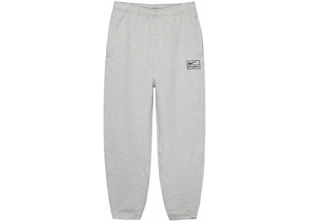 Nike x Stussy Fleece Sweatpants - Grey Heather (FW23)