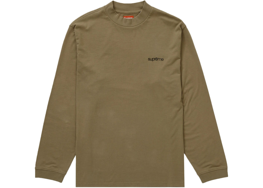 Supreme Mock Neck Long Sleeve T-Shirt - Dark Tan (FW22)