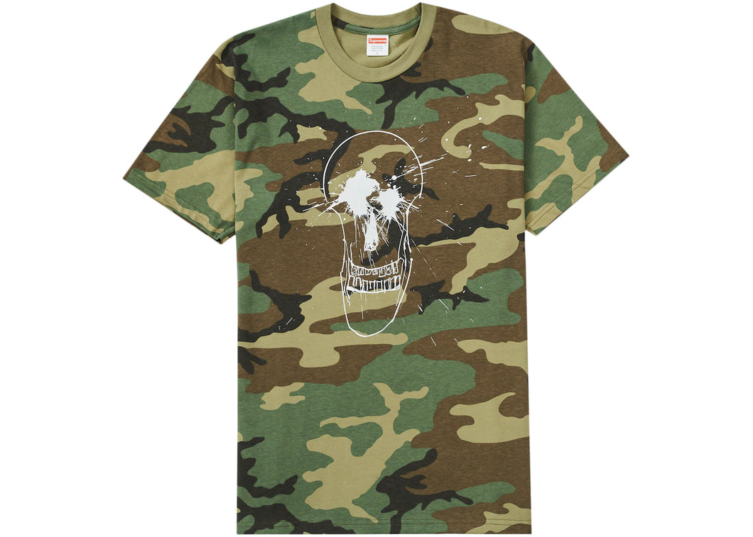 Supreme x Ralph Steadman Skull T-Shirt - Woodland Camo (SS22)