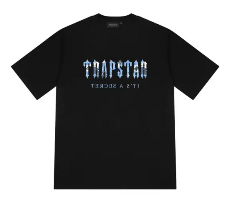 Trapstar Decoded T-Shirt - Black/Blue Camo