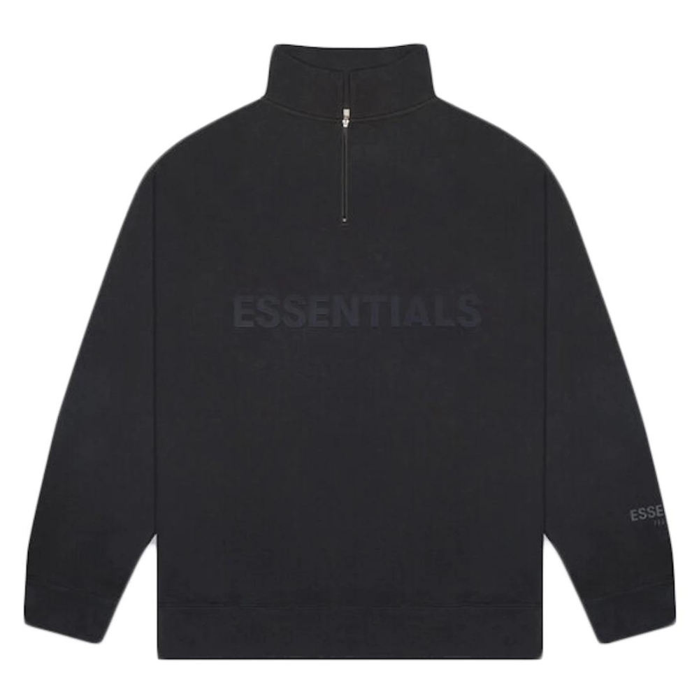 Fear Of God Essentials Half Zip Pullover Sweater - Black (FW20)